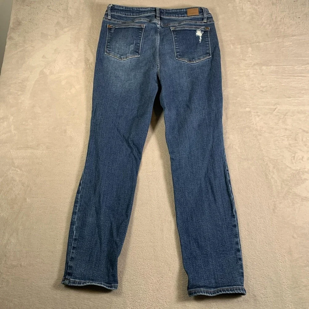 Judy Blue‎ Jeans Womens 15/32 Distressed Ripped Skinny Denim Mid Rise JB8220